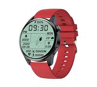 JUSHZ Android Smart Watch for Men Smart Watches for Women Smartwatch with Call Function Call and Text Wristband Bluetooth Calling Play Music Take Pictures Step Counting (red)