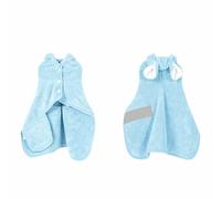 JUSHZ Microfiber Dog Towels for Drying Dogs Dog Towel Medium Small Drying Towel Absorbent Robe Coat Pet Hooded Bathrobe Absorbent Wearable Soft (Blue,XS)