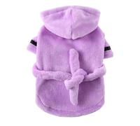 JUSHZ Microfiber Dog Towels for Drying Dogs Large Dog Towel Dog Drying Towel Medium Small Absorbent Robe Personalised Coat Pet Bathrobe Hooded Cat Clothing Soft and Comfortable (Purple,L)