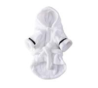 JUSHZ Microfiber Dog Towels for Drying Dogs Large Dog Towel Medium Small Absorbent Coat Pet Robe Hooded Cat Clothes Soft Comfortable Fluffy (White,2XL)