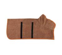 JUSHZ Microfiber Dog Towels for Drying Dogs Large Dog Towel Medium Small Absorbent Robe Coat Cat Pet Absorbent Soft and Comfortable Fluffy Warm (M,Brown)