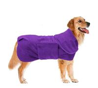 JUSHZ Microfiber Dog Towels for Drying Dogs Large Dog Towel Medium Small Absorbent Robe Personalised Coat Pet Hooded Cat Soft Comfortable Warm for Autumn and Winter (XL,Purple)