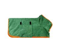 JUSHZ Microfiber Dog Towels for Drying Dogs Large Dog Towel Medium Small Robe Coat Bathrobe for Pets Cat Soft and Breathable Absorbent (XS,Green)