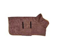 JUSHZ Microfiber Dog Towels for Drying Dogs Large Dog Towel Medium Small Robe Coat Bathrobe for Pets Cat Soft and Breathable Absorbent (XL,Brown)