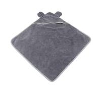JUSHZ Microfiber Dog Towels for Drying Dogs Large Dog Towel Pets Medium Small Absorbent Robe Coat Cat Bath Towel with Hood Low Shedding (M,Gray)