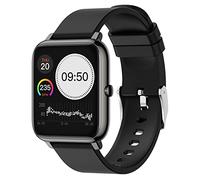 JUSHZ Smart Watch for Men Smart Watches for Women Smartwatch Fitness Watch Sports Swimming Waterproof Silicone Wristband Magnetic Charging Detachable Strap (Black,1.4 inch)