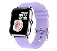 JUSHZ Smart Watch for Men Smart Watches for Women Smartwatch Fitness Watch Sports Swimming Waterproof Silicone Wristband Magnetic Charging Detachable Strap (Purple,1.4 inch)