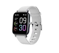 JUSHZ Smart Watch for Men Smart Watches for Women Smartwatch Sports Wristband Waterproof Weather Temperature Measurement Bluetooth Calling Silicone Wristband Magnetic Charging Cable (1.7inch,White)