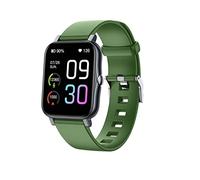 JUSHZ Smart Watch for Men Smart Watches for Women Smartwatch Sports Wristband Waterproof Weather Temperature Measurement Bluetooth Calling Silicone Wristband Magnetic Charging Cable (1.7inch,Green)