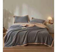 JUSHZ Throw Fleece Blanket Weighted Blanket Cover Blankets and Throws Fluffy Women Mens for Bed Adult Long Double Single for Sofa Winter Thick Warm Soft and Comfortable Autumn (150x200cm,Gray)