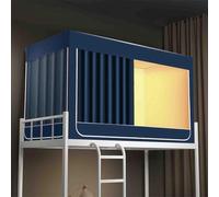 JUSHZ Travel Mosquito Net for Bed Net for Single Bed Bedroom Bed Curtains Frame Draperies Bunk Bed Student Dormitory Bed Curtain Light-blocking with Bracket Upper Bunk Lower Bunk (Blue,90x190x110cm)