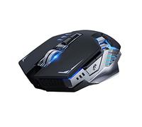 JUSHZ Wireless Mouse Computer Mouse for Laptop Usb Gaming Ergonomic Mice Pointing Device Silent Rechargeable Game Backlight 2.4G DPI Adjustable Ergonomics (125x73x40mm,black)