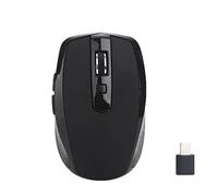 JUSHZ Wireless Mouse Computer Mouse for Laptop Usb Gaming Rechargeable Ergonomic Mice Pointing Device Ergonomics Four-way Scroll Wheel 2.4G Photoelectric Rechargeable (102x65x31mm,black)
