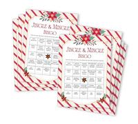 JUSITAKEET Christmas Find Someone Who Game Cards, Merry Christmas Themed Party Bingo Games for Adults, Families, Large Groups, Holiday Winter Party Supplies Decor, Set of 25 - A03