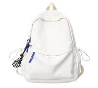 JUSKAQZYI back pack Student Backpacks Solid Color Daypack Big Lightweight And Good Looking School Book Bag rucksack(Wei)