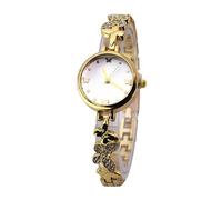 JUSKAQZYI Elegant Butterfly Women's Watch Bracelet Gold Tone Wristwatch Luxury Diamond Dress Ladies' Watches is a Great Gift for Women(Wei)