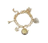 JUSKAQZYI Hanging Chain Bracelet Watch Jewelry Wristwatch Creative Women's Wrist Watches Can be Given as a Gift for Girlfriend and Wife(Gold,C)