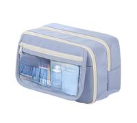 JUSKAQZYI Pencil case Set Big Capacity Pencil Case 9 Compartments Pen Box Organizer Simple Storage Aesthetic Stationery for School Office Essentials Small(Blu)