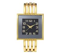 JUSKAQZYI Women's Watch Analog Quartz Wristwatch Luxury Cuff Bracelet Rectangular Dial Hollow a Great Gift for Girlfriend or Wife(Gold Black)