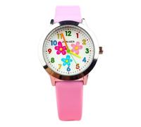 JUSKAQZYI Wristwatch Creative Flower Pattern Quartz Watch for with Comfortable Strap Accurate Timekeeping for Gift Bracelet Watch(Rose)