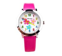 JUSKAQZYI Wristwatch Creative Flower Pattern Quartz Watch for with Comfortable Strap Accurate Timekeeping for Gift Bracelet Watch(Rose Red)