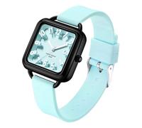 JUSKAQZYI Wristwatch Simple Exam Watch Waterproof Digital Scale Quartz Fresh Watches with Silicone Strap Bracelet Watch(Blu)