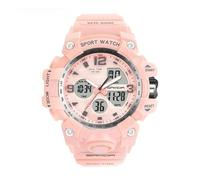 JUSKAQZYI Wristwatch Sports Digital Watch 46mm Durable Case, 50M Waterproof, Luminous Display Chronograph Unisex Wristwatch Bracelet Watch(Rose)