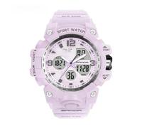 JUSKAQZYI Wristwatch Sports Digital Watch 46mm Durable Case, 50M Waterproof, Luminous Display Chronograph Unisex Wristwatch Bracelet Watch(Lila)