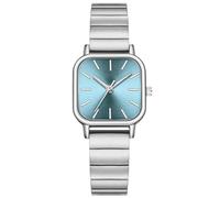 JUSKAQZYI Wristwatch Womens Watch, with Elegant Stainless Steel Strap, Fashion Analog Square Wristwatch, Birthday Gift Bracelet Watch(Blu)