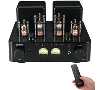 Juson Audio JTA50 130W Tube Amplifier Entry-Level Hifi Amp with BT 5.0, Remote,AUX,COAX, Phono and USB in,Subwoofer out,2.1CH for Turntable (JTA50-New)