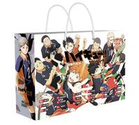 JUSONGKWCP 18 Haikyuus Lucky Bag Decor | Anime Figure Acrylic Stand, Stickers, Cards, Bracelet, Curriculum, Poster, Badges, Bookmark | Haikyuus Merch Box Set (White-1)