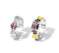 JUSONGKWCP 2 Pcs Best Friend Dead Cosplay Accessories Ring Silver Film Logo Ring Best Friend Dead Figure Jewellery Couple Rings