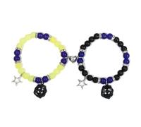 JUSONGKWCP 2 Pcs Coralines Bracelet Coralines Film Buttons and Stars Couple Bangle Costume Jewellery Coralines Halloween Cosplay Accessories