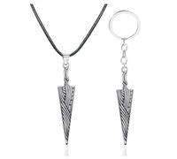 JUSONGKWCP 2 Pcs Hollow Knights Nail Keychain Necklace Game Accessories Pure Nail The Knight Cosplay Metal Pendant Jewellery (2pcs)