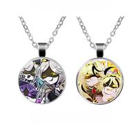JUSONGKWCP 2 Pcs Murder Uzi Drone Necklace for Men Women, Cartoon Fashion Necklace Costume Accessories, Murder Uzi Drone Pendant Jewellery, Cool Metal Chain for Fans (Silver-3)