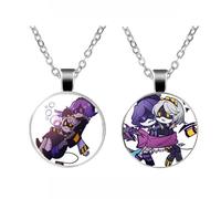 JUSONGKWCP 2 Pcs Murder Uzi Drone Necklace for Men Women, Cartoon Fashion Necklace Costume Accessories, Murder Uzi Drone Pendant Jewellery, Cool Metal Chain for Fans (Silver-5)