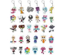 JUSONGKWCP 30 Dandys Action Figures Keychain Game Figure Keyring Pendant Acrylic Chain Decor Set for Fans