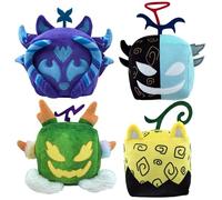 JUSONGKWCP 4 Pcs Blox Fruit Plush Toys, Doll Figure Merch, Party Decor, Pillow Square Shape Cushion