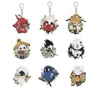 JUSONGKWCP 9 Hollow Knights Silksongs Keychain Game Figure Cosplay Keyring Pendant Hollow The Knights Acrylic Chain Decor
