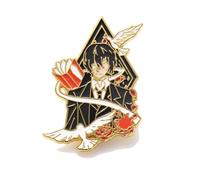 JUSONGKWCP Bungo Stray Dogs Dazai Badge, Black Cartoon Enamel Pin, Modern Brooch Pin for Unisex Accessory