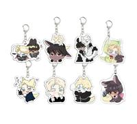 JUSONGKWCP Codename Anastasias Keychain Anime Figure Cosplay Keyring Pendant Codename Anastasias Acryl Chain Decor Pack of 8