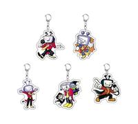 JUSONGKWCP Deltaruns Keychain Game Figure Cosplay Keyring Pendant Deltaruns Acryl Chain Decor Pack of 5
