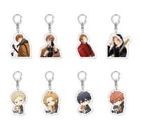 JUSONGKWCP GivenAnime Keychain Anime Figure Cosplay Keyring Pendant GivenAnime Acryl Chain Decor Pack of 8