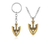 JUSONGKWCP JoJoAdventure The Stand Arrow Keychain Necklace Anime Figure Cosplay Accessories Metal Pendant Jewellery 2 Pcs (Multicolor-2PCS)