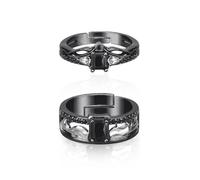 JUSONGKWCP Love Deepspace Sylus Cosplay Accessories Ring Qinche Sylus Vintage Punk Ring Jewellery Couple Rings 2 Set