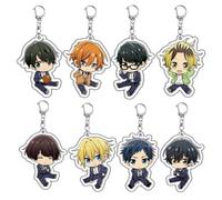 JUSONGKWCP Sasakis＆Miyanos Keychain Anime Figure Cosplay Keyring Pendant Sasakis＆Miyanos Acryl Chain Decor Pack of 8