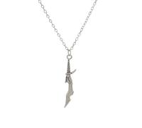 JUSONGKWCP Solo Levelings Necklace for Men Women Fashion Sliver Short Blade Necklace Solo Levelings Arise Cosplay Accessories Pendant Jewellery Chain