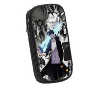 JUSONGKWCP Solo Levelings Pencil Case | Stylish, Practical, and Large Capacity Pencil Pouch | Versatile Storage for Stationery, Toiletries, Makeup, Travel & Office Supplies (Black-1)