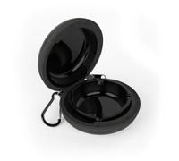 Juspota Cigarette Pocket Ashtray, Zip, Portable Mini Ashtray, Odour-Proof for Travel, Hiking, Camping, Black