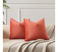 JUSPURBET Velvet Pillow Covers Set of 2 Decorative Throw Pillow Covers for Couch Sofa Bed Soft Cushion Covers Cases with Hidden Zipper for Living Room Home Decor 18x18 inch,Apricot